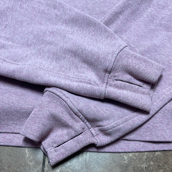 Lululemon scuba oversized half zip hoodie Heathered Pink Taupe Sz XS/S - Picture 10 of 10